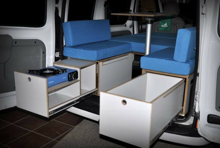 Portable micro camper conversion, example 5