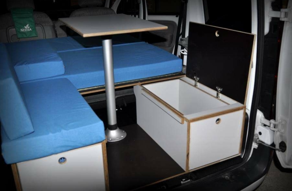 Portable micro camper conversion, example 4
