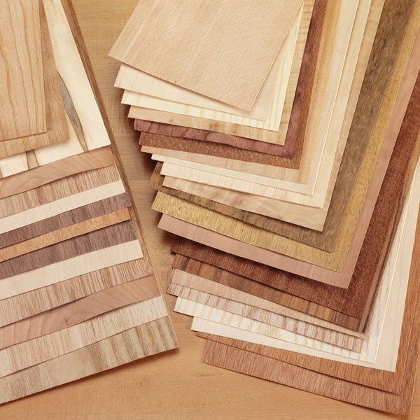 Wood and veneer finish samples, example 2